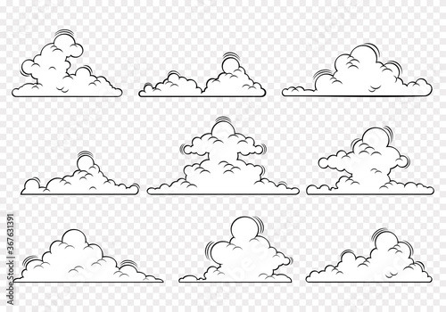  Set of clouds icon,Vector illustration