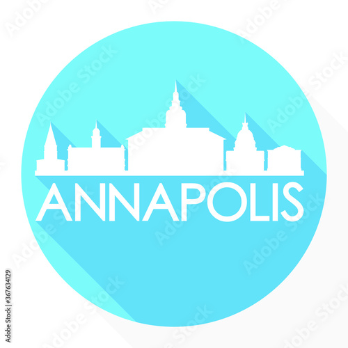 Wallpaper Mural Annapolis Maryland USA Flat Icon Skyline Silhouette Design City Vector Art. Torontodigital.ca