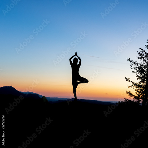 Yoga Silhouette Pose