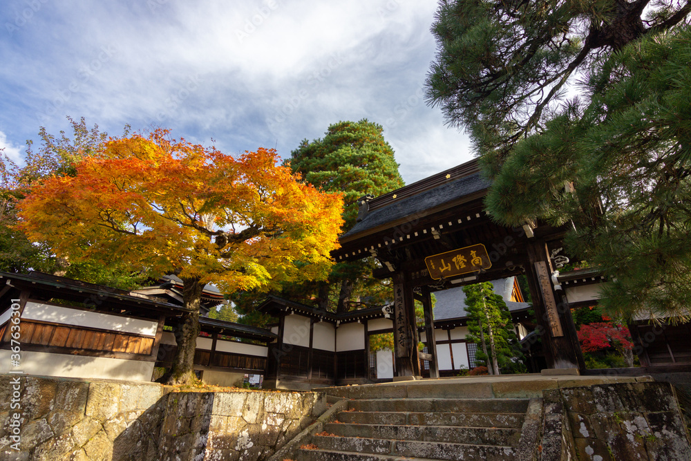 Temples of Teramachi in higashiyama walking route in Takayama Temples of Teramachi in higashiyama walking route in Takayama