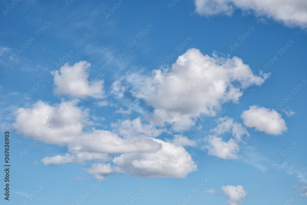The bright blue sky in the summer midday The bright blue sky in the summer midday