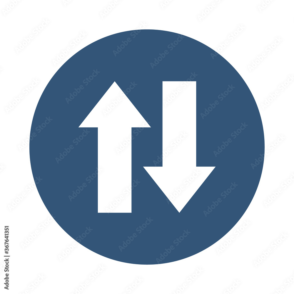 dowload and upload arrows icon, block style dowload and upload arrows icon, block style