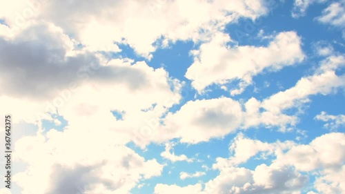 White clouds on the blue sky