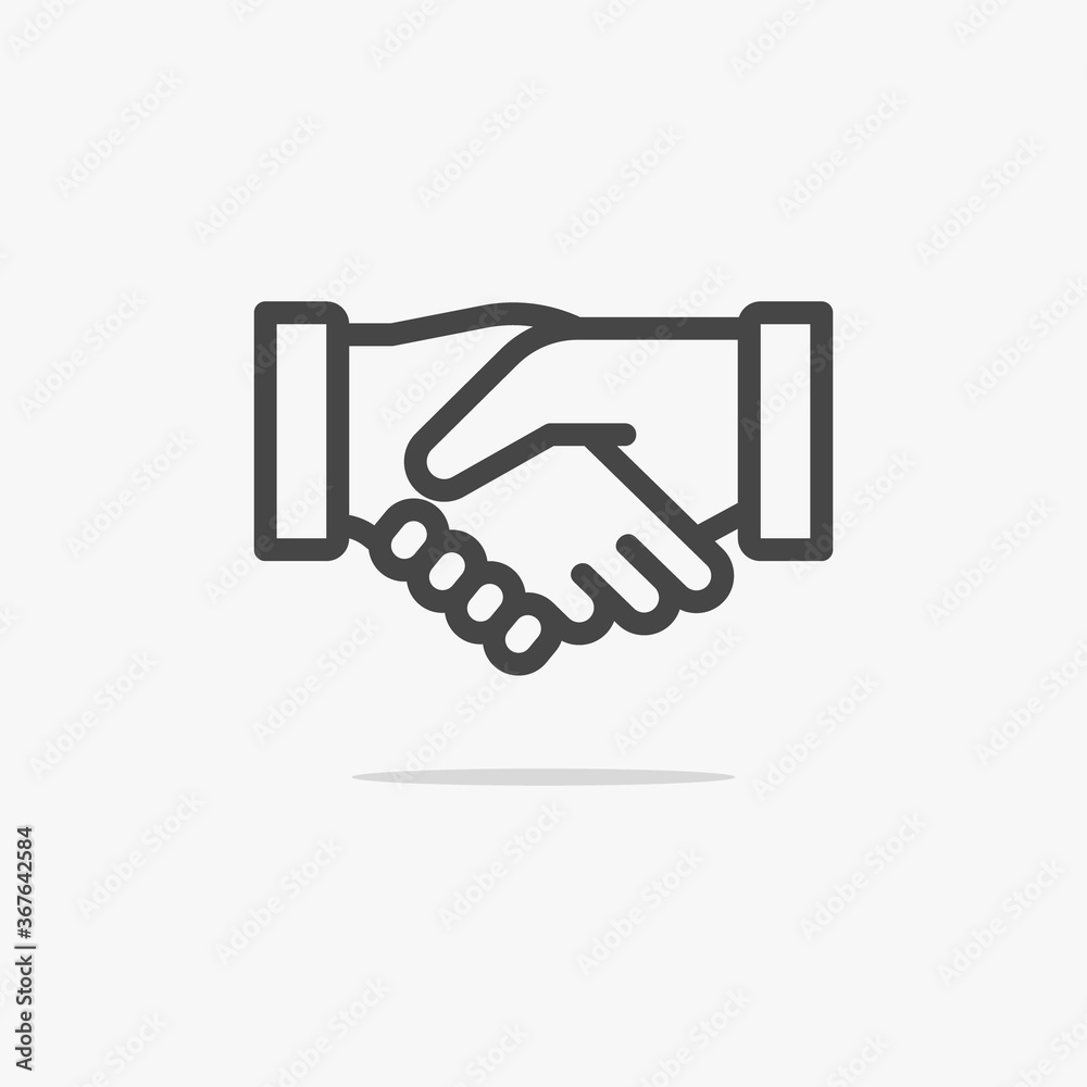 Handshake Icon Vector. Perfect Black pictogram illustration on white background eps 10 Handshake Icon Vector. Perfect Black pictogram illustration on white background eps 10