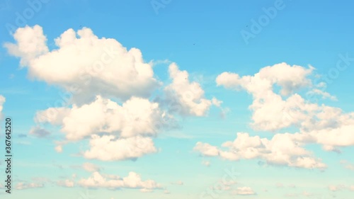 White clouds on the blue sky
