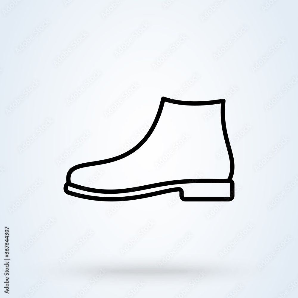 Hiking boots. vector Simple modern icon design illustration.