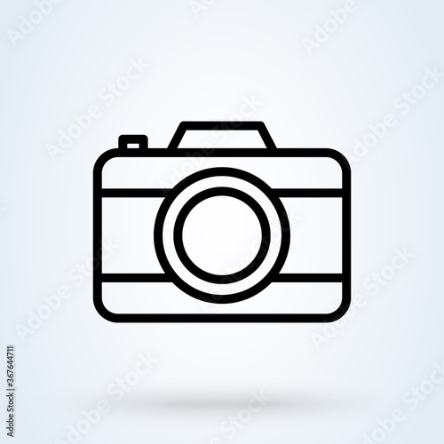 Photo Camera. vector Simple modern icon design illustration.