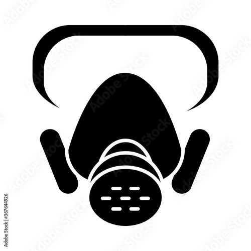gas mask silhouette style icon vector design