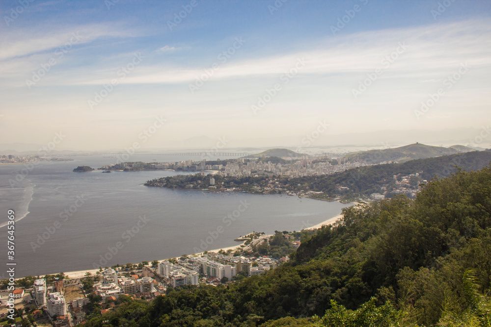 view from the top of the park of the city ( parque da cidade ) of niteroi in rio de janeiro