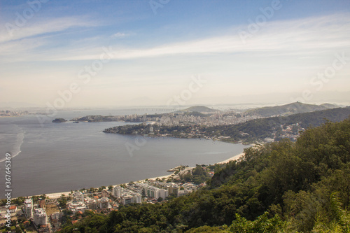 view from the top of the park of the city ( parque da cidade ) of niteroi in rio de janeiro