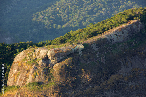 view from the top of the beautiful rock ( pedra bonita ) in Rio de Janeiro.