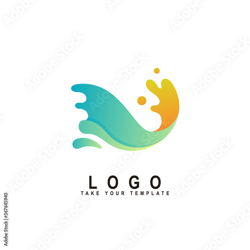 wave logo,wave of the sea design template