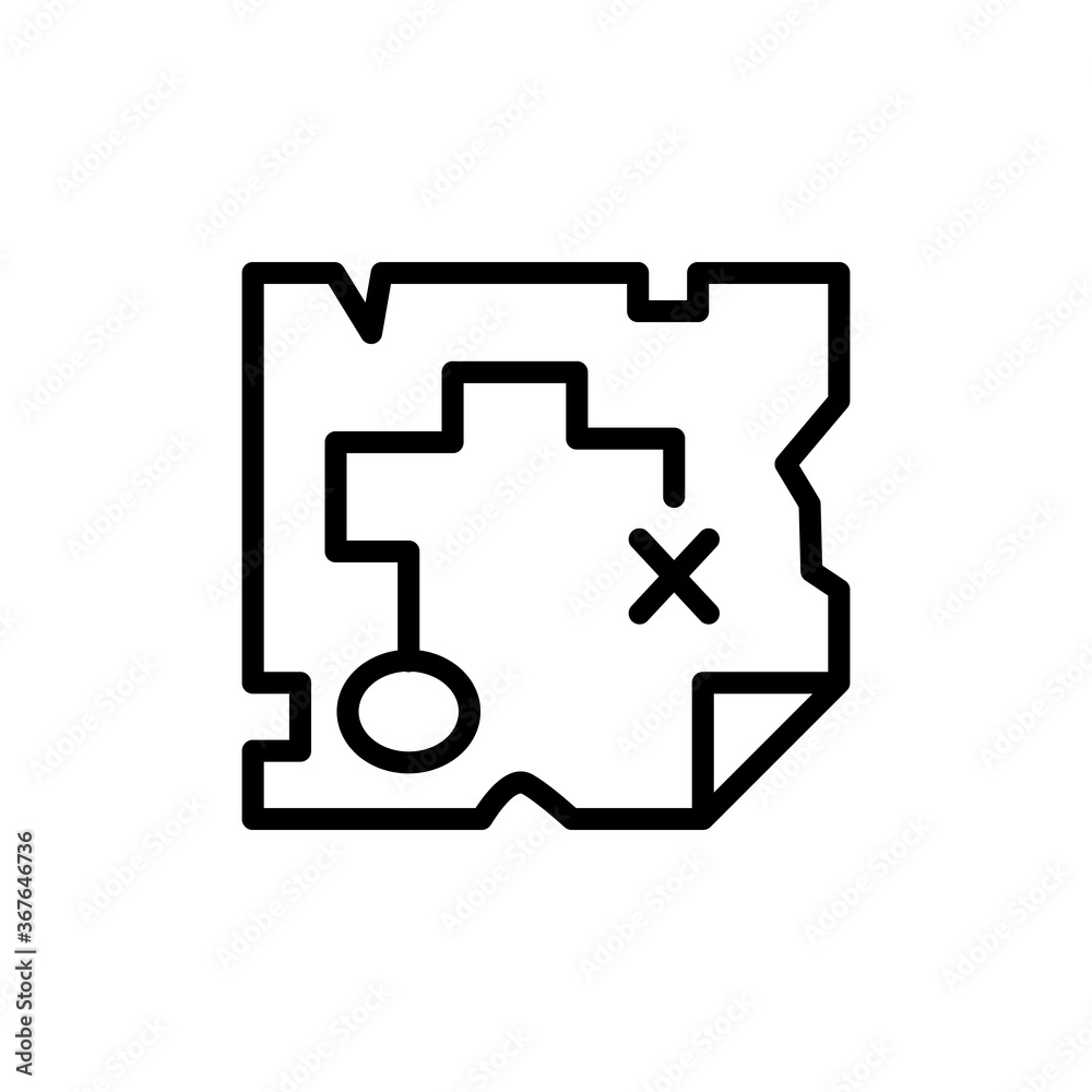 Plan, map icon. Simple line, outline vector elements of pirate icons for ui and ux, website or mobile application Plan, map icon. Simple line, outline vector elements of pirate icons for ui and ux, website or mobile application