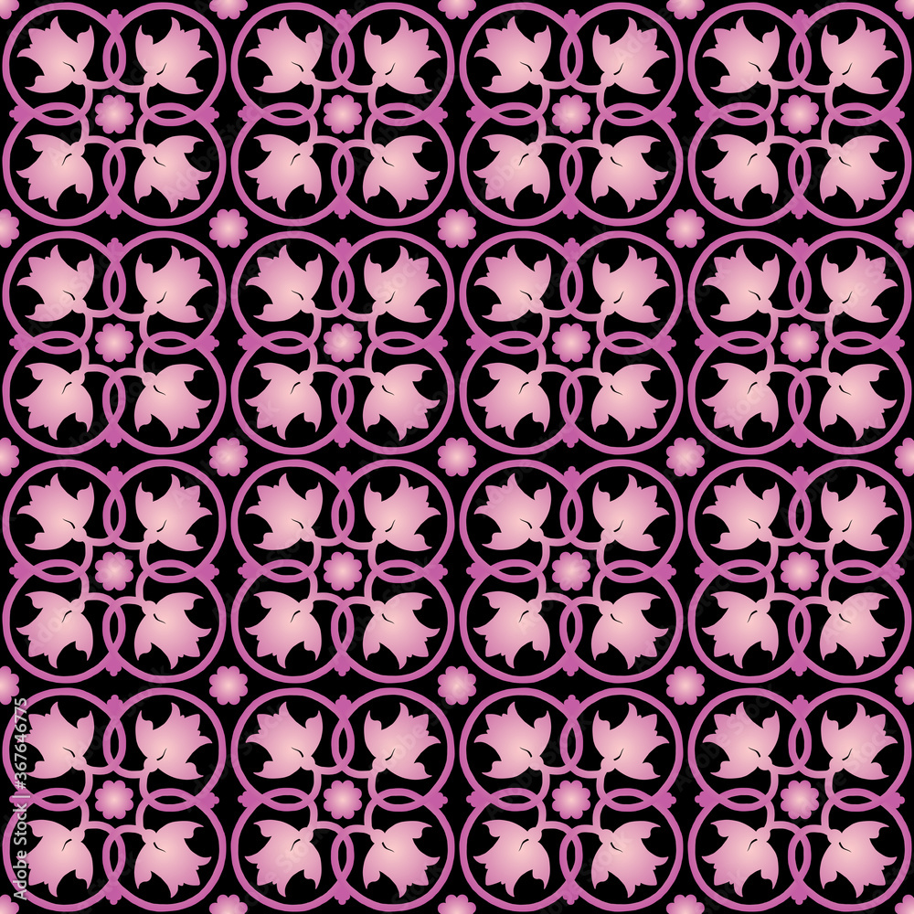 Round ornamental pattern seamless repeat background Round ornamental pattern seamless repeat background