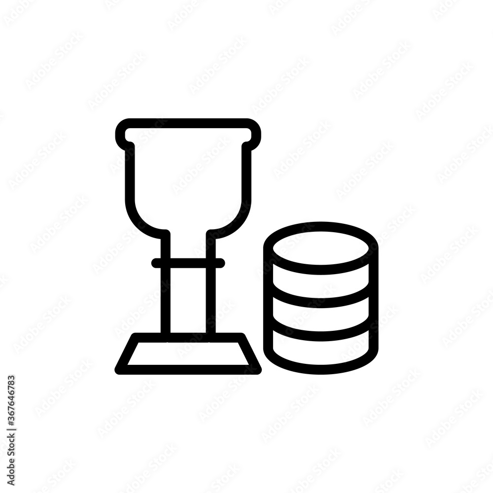 Goblet, golden icon. Simple line, outline vector elements of pirate icons for ui and ux, website or mobile application Goblet, golden icon. Simple line, outline vector elements of pirate icons for ui and ux, website or mobile application