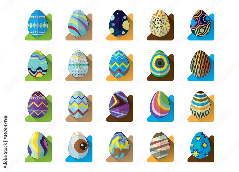 collection of easter eggs