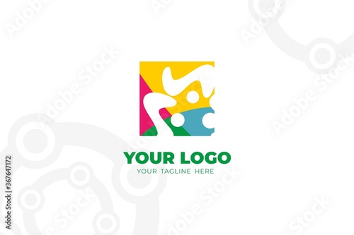 Colorful Isolated Community Logo Template