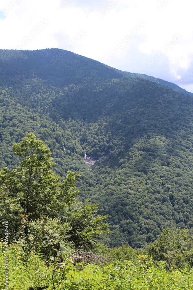 mountain waterfall