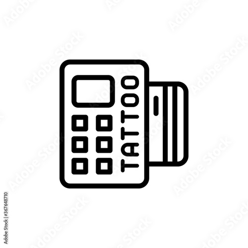 Payment, post terminal, tattoo icon. Simple line, outline vector elements of tattooing icons for ui and ux, website or mobile application