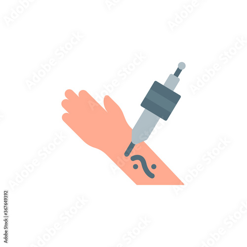 Hand, tattoo icon. Simple color vector elements of tattooing icons for ui and ux, website or mobile application