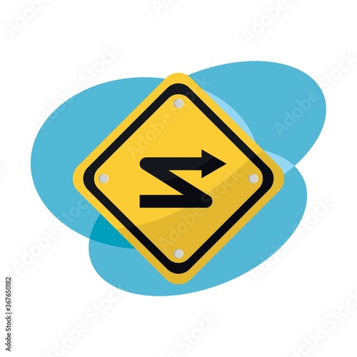 zigzag road sign Free Download zigzag road sign - GFXLoad