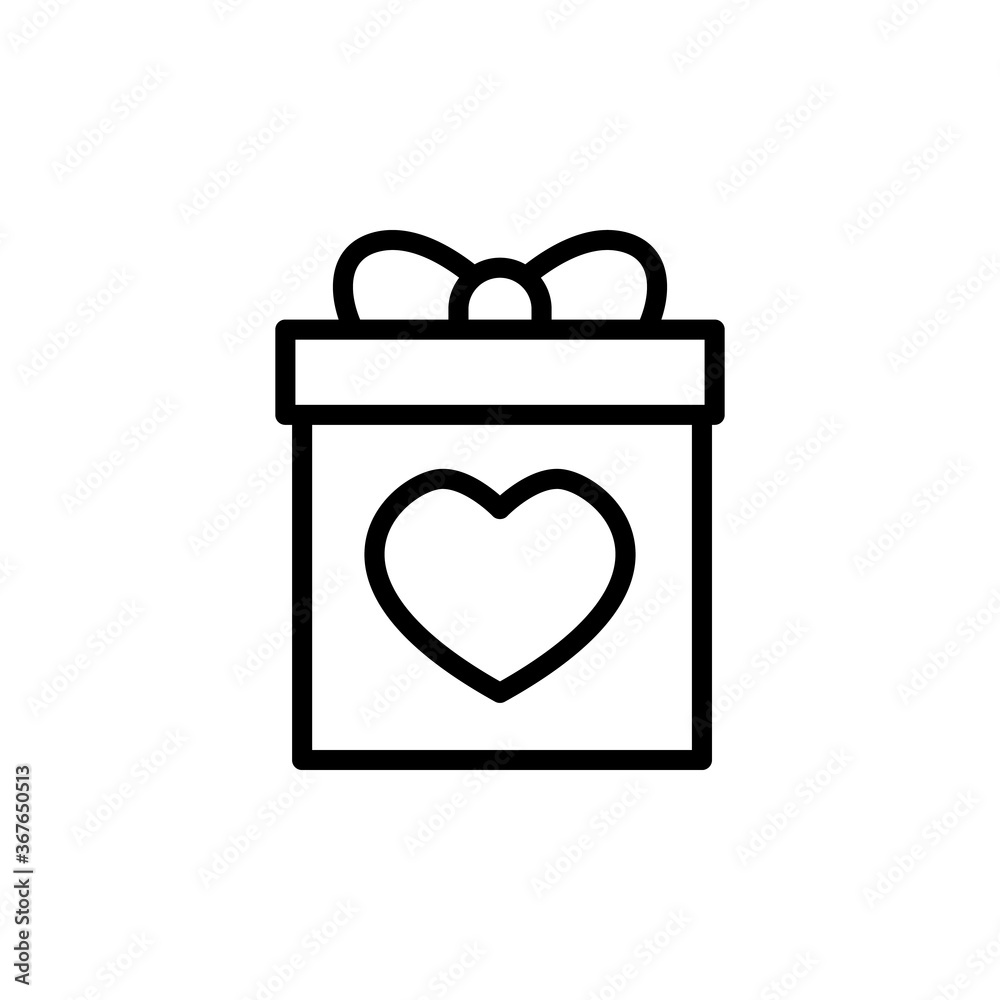 Gift, box, present icon. Simple line, outline vector elements of present icons for ui and ux, website or mobile application Gift, box, present icon. Simple line, outline vector elements of present icons for ui and ux, website or mobile application