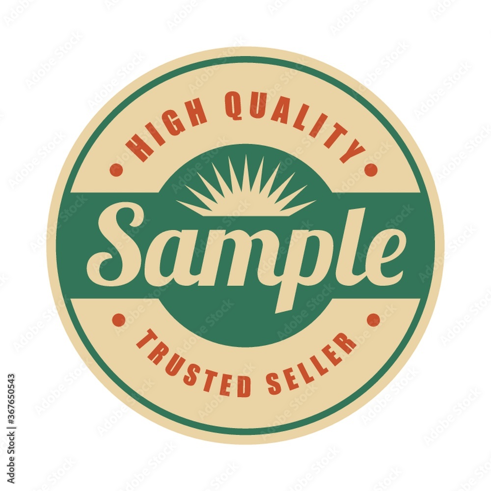 sample vintage label