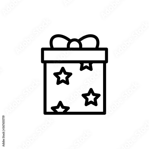 Gift, box, present, star icon. Simple line, outline vector elements of present icons for ui and ux, website or mobile application