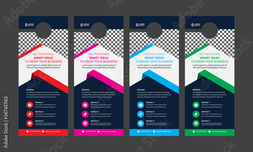 Set of door hangers background. Door hanger mockup. Vector illustration, corporate door hanger design, Door hanger tags, do not disturb and make up room sign Premium Vector,Door hanger design template