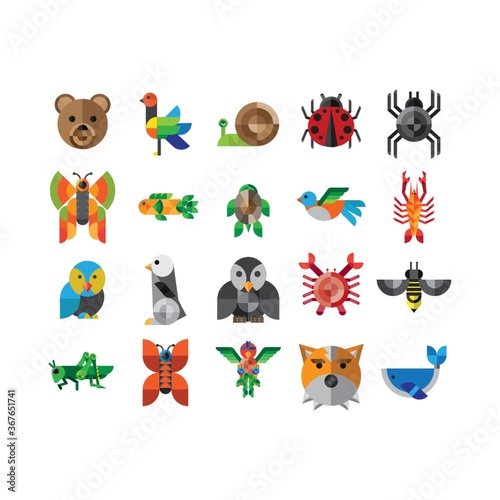 geometrical animals