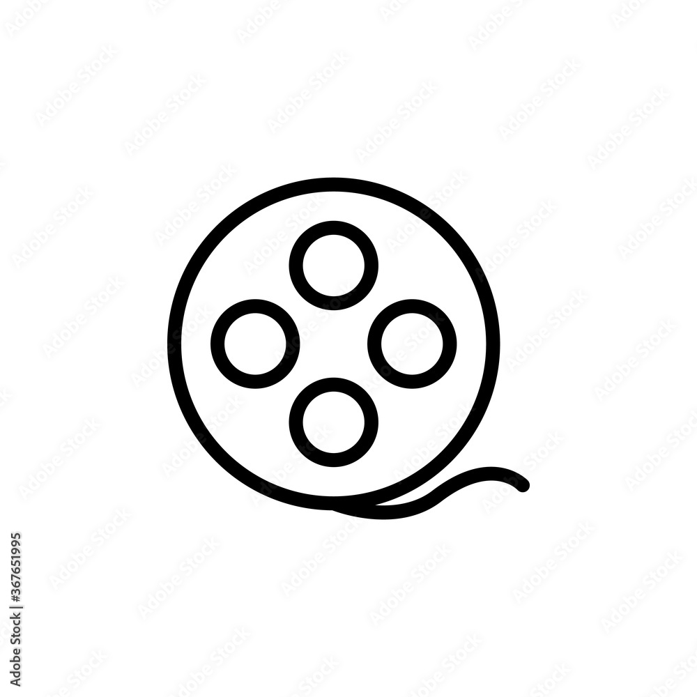 Film reel, cinema icon. Simple line, outline vector elements of cultural activities icons for ui and ux, website or mobile application