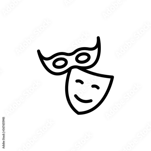 Theatre, mask icon. Simple line, outline vector elements of cultural activities icons for ui and ux, website or mobile application