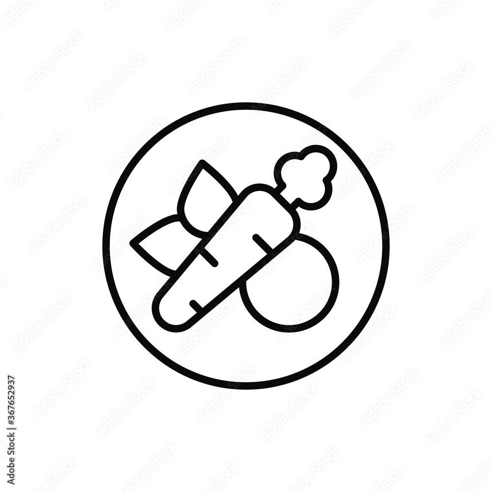 Carrot, food icon. Simple line, outline vector elements of public catering icons for ui and ux, website or mobile application Carrot, food icon. Simple line, outline vector elements of public catering icons for ui and ux, website or mobile application