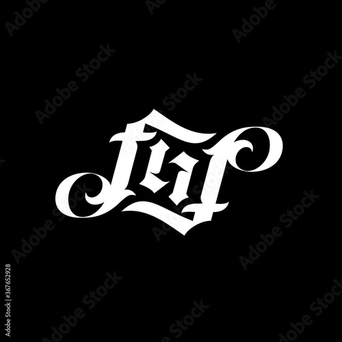 Flip ambigram version 2  wordmark vector vintage style
