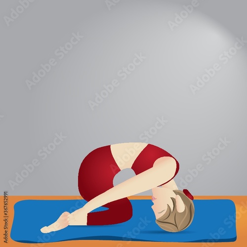 girl practising yoga in restorative pose