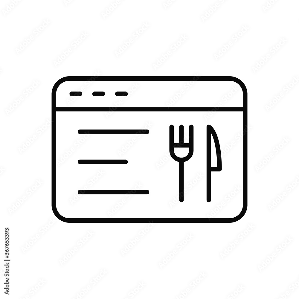 Web site, fork, knife icon. Simple line, outline vector elements of public catering icons for ui and ux, website or mobile application Web site, fork, knife icon. Simple line, outline vector elements of public catering icons for ui and ux, website or mobile application