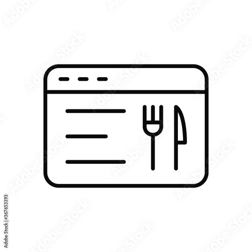 Web site, fork, knife icon. Simple line, outline vector elements of public catering icons for ui and ux, website or mobile application