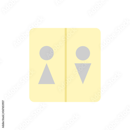 Sign, toilet icon. Simple color vector elements of public catering icons for ui and ux, website or mobile application