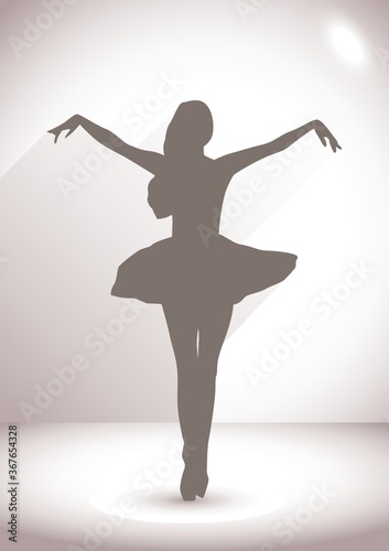 silhouette of ballerina