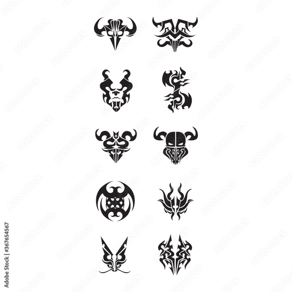 Fototapeta premium collection of tattoo design
