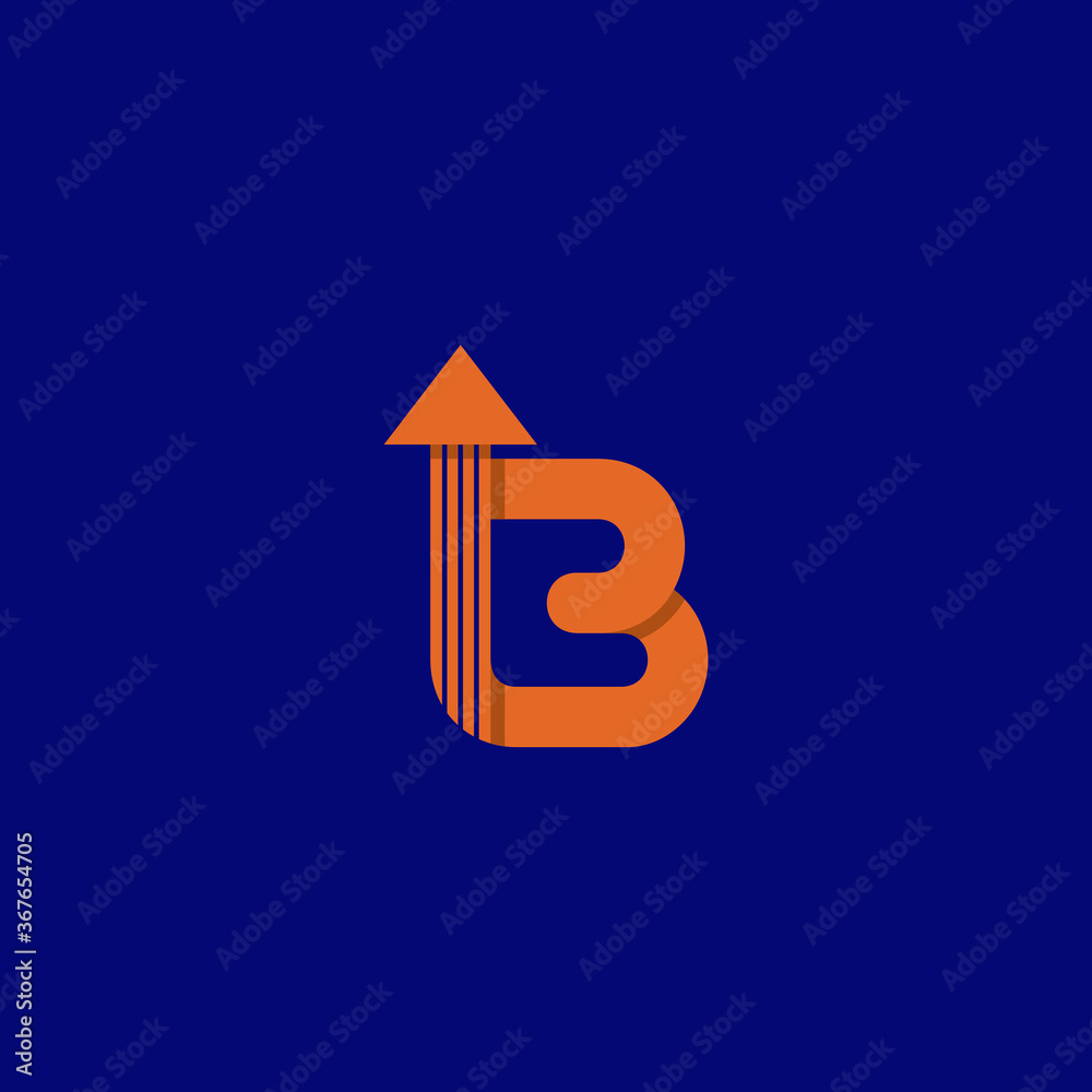 Initial Letter B Arrow Logo Design Vector, Letter B arrow logo design Initial Letter B Arrow Logo Design Vector, Letter B arrow logo design