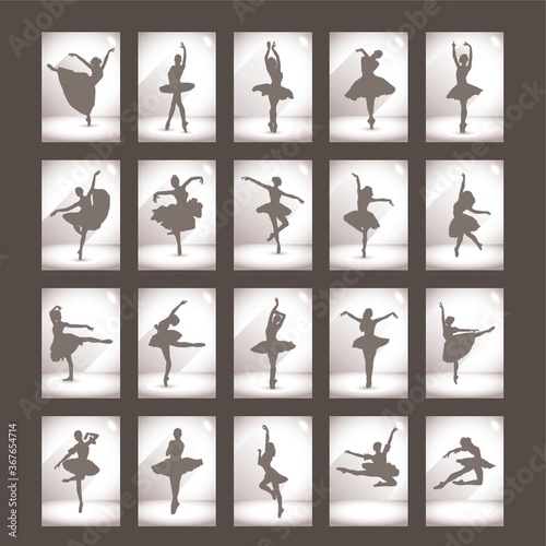 collection of ballerina silhouettes