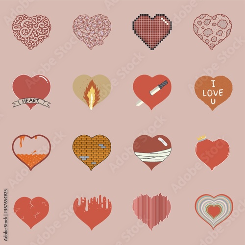 set of hearts