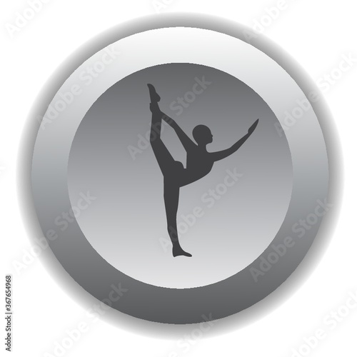 girl silhouette practising yoga in lord of the dance pose