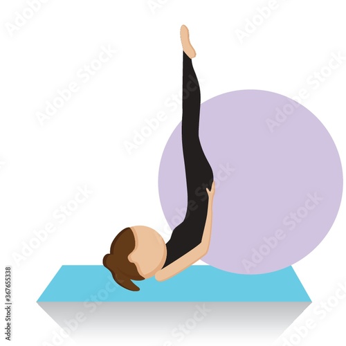 girl practising yoga in supported shoulderstand pose