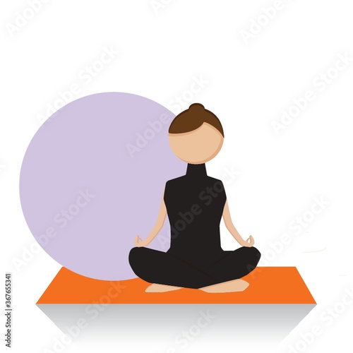 girl practising yoga in lotus pose
