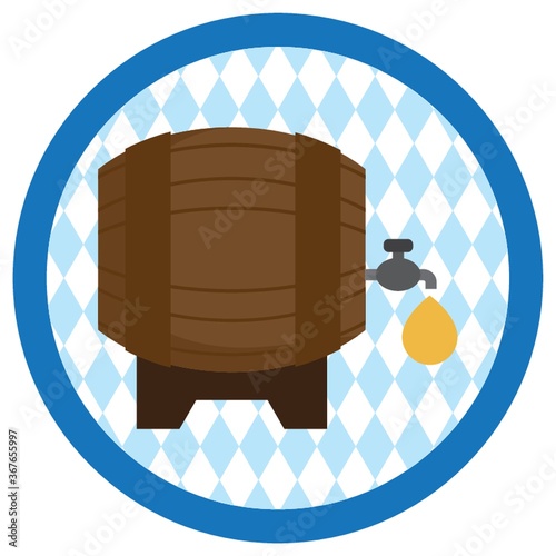beer barrel with a tap