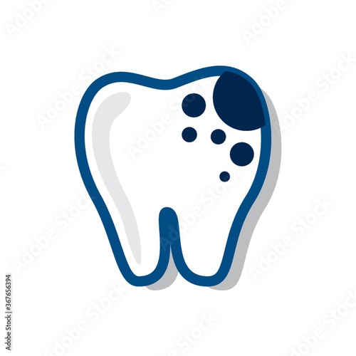 tooth with caries