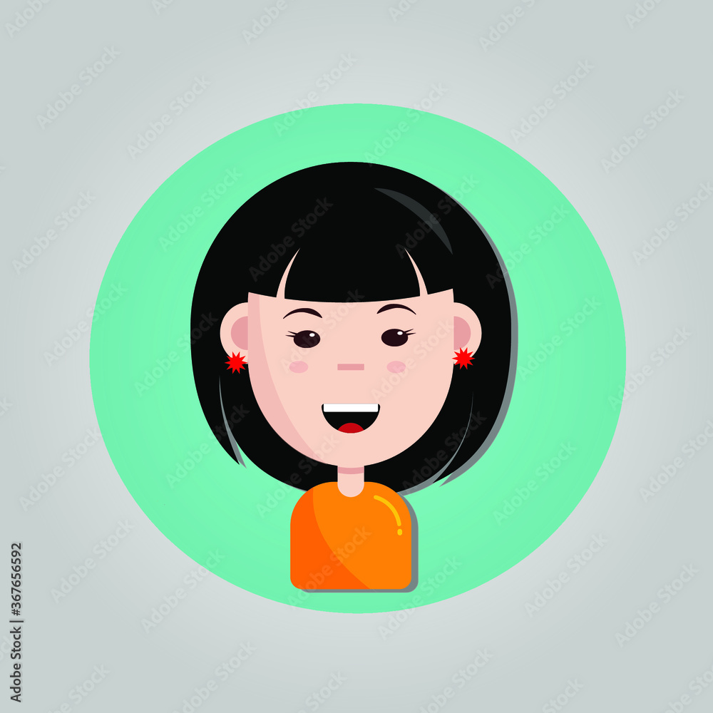 smile girl face vector smile girl face vector