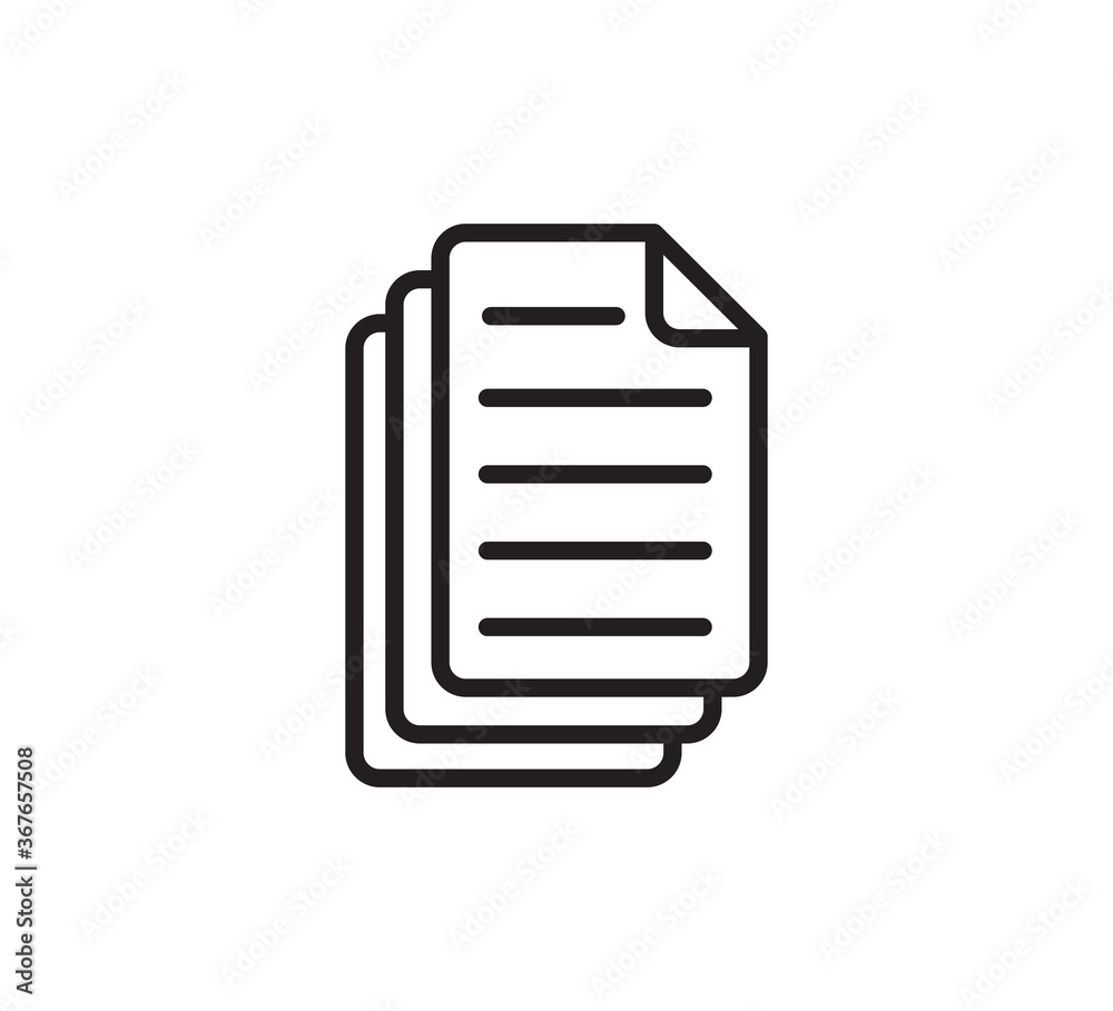 Paper document icon vector logo design template Paper document icon vector logo design template